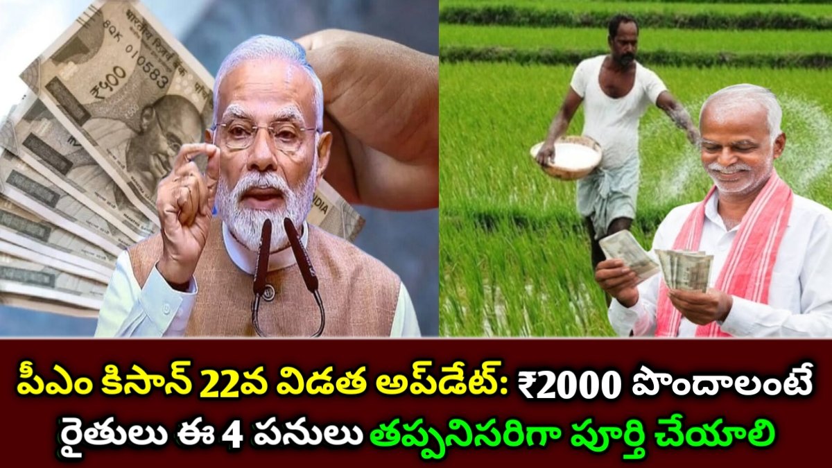 పీఎం కిసాన్ 22వ విడత అప్‌డేట్:
